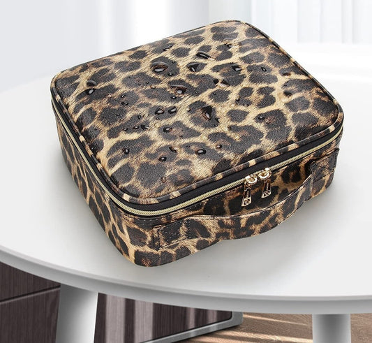 Jioney - Leopard Print Cosmetic Case