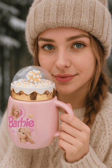 Kids Ceramic Mugs with Decorative Lids