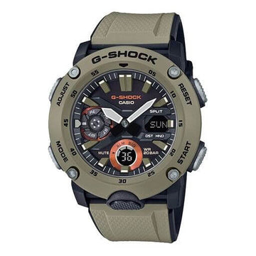 Casio G-Shock GA-2000-5ADR Analog/Digital Watch – Carbon Core Guard, Earth-Tone Beige, Shock Resistant | LetsTango UAE