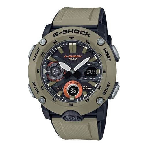 Casio G-Shock GA-2000-5ADR Analog/Digital Watch – Carbon Core Guard, Earth-Tone Beige, Shock Resistant | LetsTango UAE