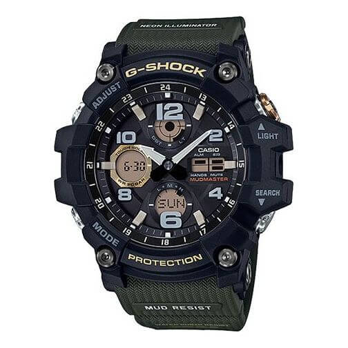 Casio G-Shock GSG-100-1A3DR Analog/Digital Watch – Mudmaster, Military Green, Shock & Mud Resistant | LetsTango UAE