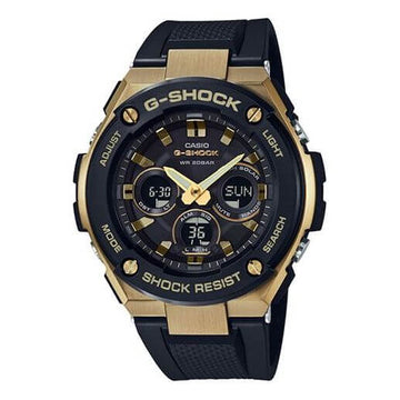 Casio G-Shock GST-S300G-1A9DR Analog/Digital Watch – G-STEEL, Tough Solar, Black & Gold Design | LetsTango UAE