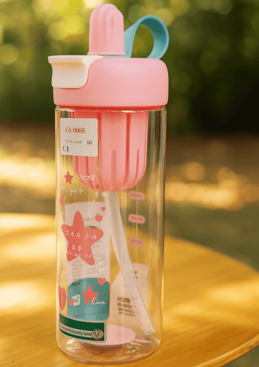 Water Bottle with Straw