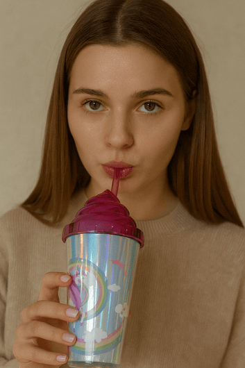 Unicorn Rainbow Cup with Straw